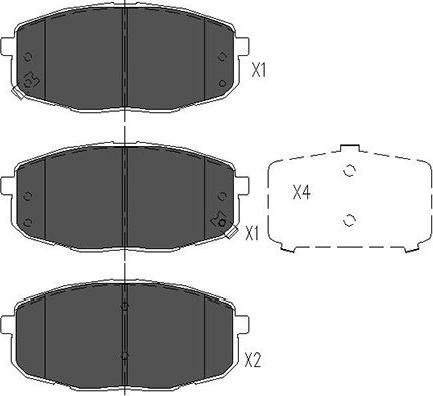 Kavo Parts KBP-4004 - Kit pastiglie freno, Freno a disco autozon.pro