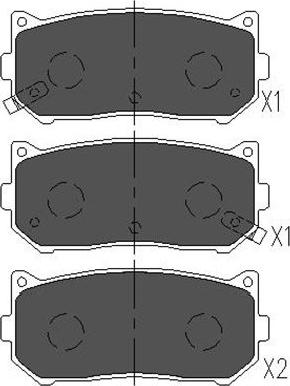 Kavo Parts KBP-4001 - Kit pastiglie freno, Freno a disco autozon.pro