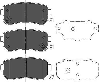 Kavo Parts KBP-4007 - Kit pastiglie freno, Freno a disco autozon.pro