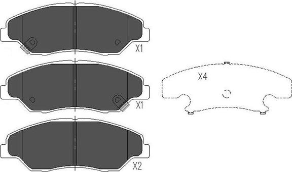 Kavo Parts KBP-4013 - Kit pastiglie freno, Freno a disco autozon.pro