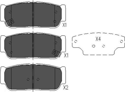 Kavo Parts KBP-4017 - Kit pastiglie freno, Freno a disco autozon.pro