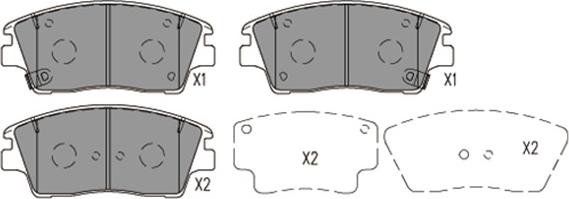 Kavo Parts KBP-4030 - Kit pastiglie freno, Freno a disco autozon.pro