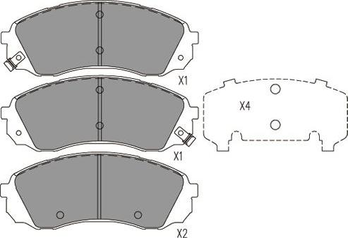 Kavo Parts KBP-4024 - Kit pastiglie freno, Freno a disco autozon.pro