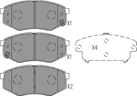 Kavo Parts KBP-4025 - Kit pastiglie freno, Freno a disco autozon.pro