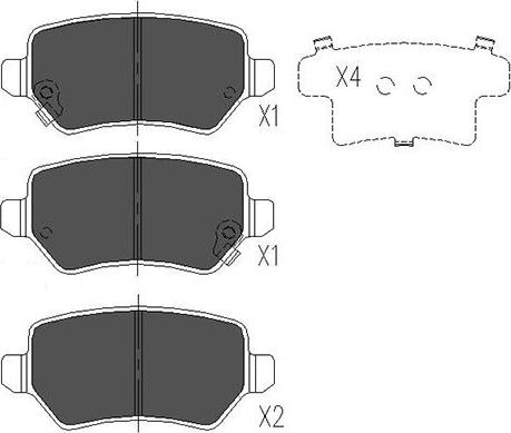 Kavo Parts KBP-4020 - Kit pastiglie freno, Freno a disco autozon.pro