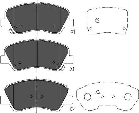 Kavo Parts KBP-4023 - Kit pastiglie freno, Freno a disco autozon.pro