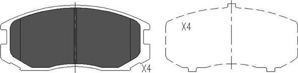 Kavo Parts KBP-5505 - Kit pastiglie freno, Freno a disco autozon.pro