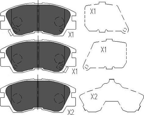 Kavo Parts KBP-5501 - Kit pastiglie freno, Freno a disco autozon.pro