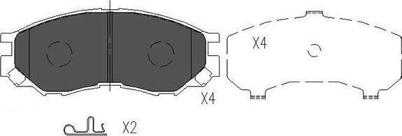 Kavo Parts KBP-5508 - Kit pastiglie freno, Freno a disco autozon.pro