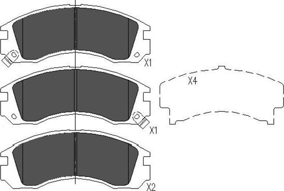 Kavo Parts KBP-5503 - Kit pastiglie freno, Freno a disco autozon.pro