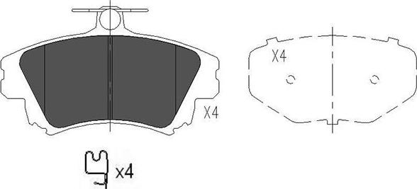 Kavo Parts KBP-5519 - Kit pastiglie freno, Freno a disco autozon.pro