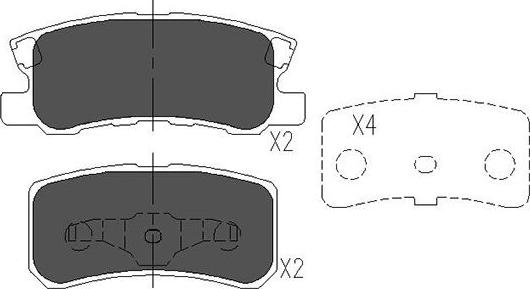 Kavo Parts KBP-5515 - Kit pastiglie freno, Freno a disco autozon.pro