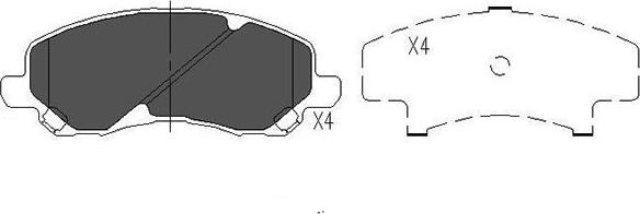 Kavo Parts KBP-5516 - Kit pastiglie freno, Freno a disco autozon.pro