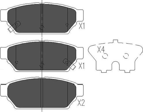 Kavo Parts KBP-5510 - Kit pastiglie freno, Freno a disco autozon.pro