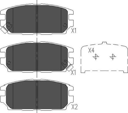 Kavo Parts KBP-5511 - Kit pastiglie freno, Freno a disco autozon.pro