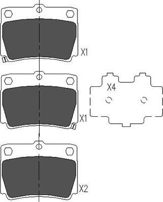 Kavo Parts KBP-5512 - Kit pastiglie freno, Freno a disco autozon.pro