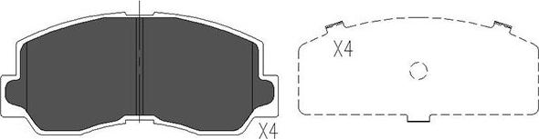 Kavo Parts KBP-5532 - Kit pastiglie freno, Freno a disco autozon.pro