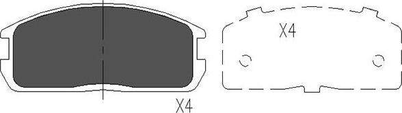 Kavo Parts KBP-5524 - Kit pastiglie freno, Freno a disco autozon.pro