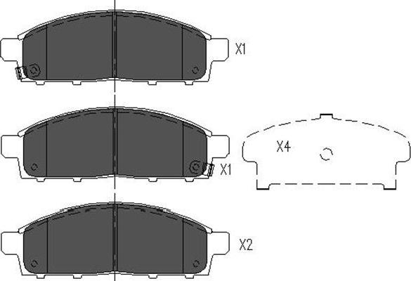 Kavo Parts KBP-5520 - Kit pastiglie freno, Freno a disco autozon.pro