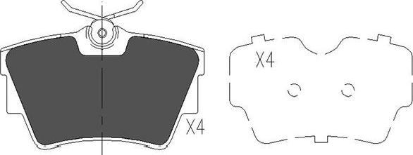 Kavo Parts KBP-6593 - Kit pastiglie freno, Freno a disco autozon.pro