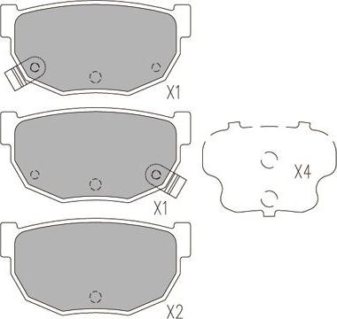 Kavo Parts KBP-6597 - Kit pastiglie freno, Freno a disco autozon.pro