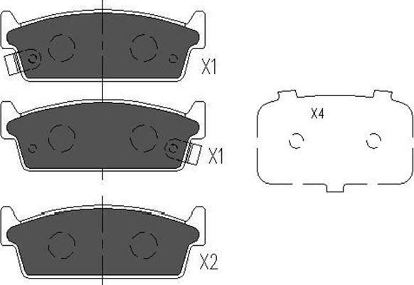 Kavo Parts KBP-6548 - Kit pastiglie freno, Freno a disco autozon.pro