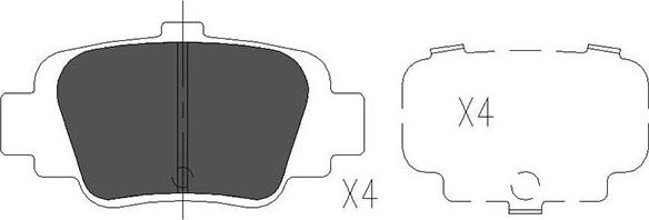 Kavo Parts KBP-6547 - Kit pastiglie freno, Freno a disco autozon.pro