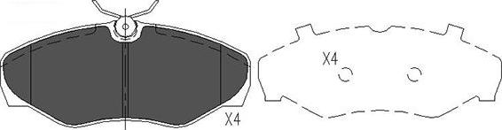 Kavo Parts KBP-6566 - Kit pastiglie freno, Freno a disco autozon.pro