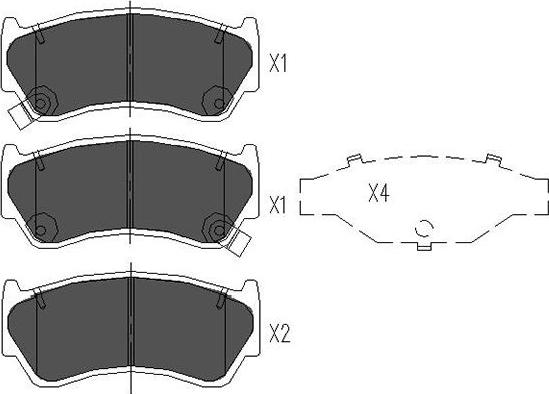 Kavo Parts KBP-6508 - Kit pastiglie freno, Freno a disco autozon.pro