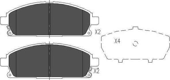 Kavo Parts KBP-6516 - Kit pastiglie freno, Freno a disco autozon.pro