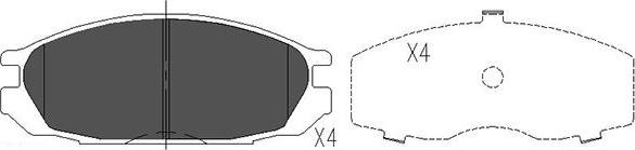 Kavo Parts KBP-6510 - Kit pastiglie freno, Freno a disco autozon.pro