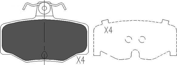 Kavo Parts KBP-6511 - Kit pastiglie freno, Freno a disco autozon.pro