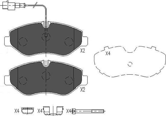 Kavo Parts KBP-6584 - Kit pastiglie freno, Freno a disco autozon.pro