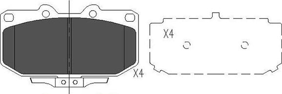 Kavo Parts KBP-6536 - Kit pastiglie freno, Freno a disco autozon.pro