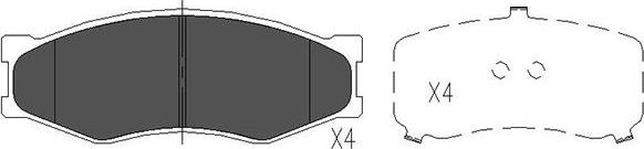 Kavo Parts KBP-6522 - Kit pastiglie freno, Freno a disco autozon.pro