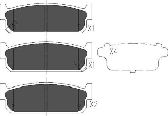 Kavo Parts KBP-6572 - Kit pastiglie freno, Freno a disco autozon.pro