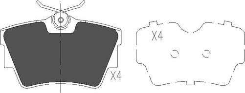 Kavo Parts KBP-6604 - Kit pastiglie freno, Freno a disco autozon.pro