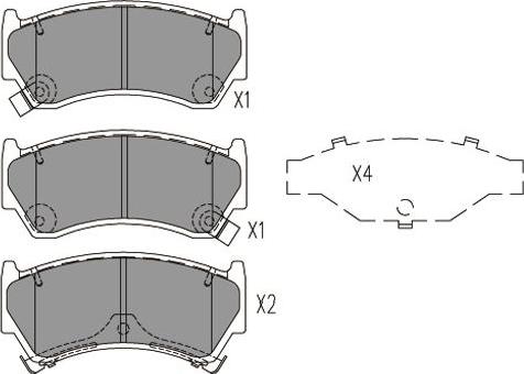 Kavo Parts KBP-6605 - Kit pastiglie freno, Freno a disco autozon.pro