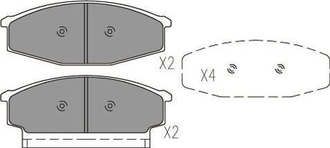 Kavo Parts KBP-6600 - Kit pastiglie freno, Freno a disco autozon.pro