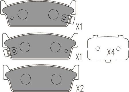 Kavo Parts KBP-6601 - Kit pastiglie freno, Freno a disco autozon.pro