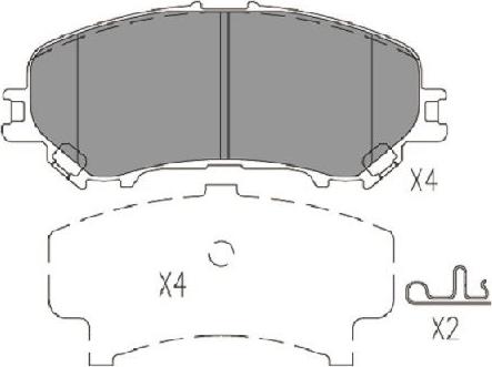 Kavo Parts KBP-6614 - Kit pastiglie freno, Freno a disco autozon.pro