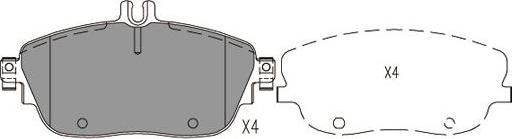 Kavo Parts KBP-6620 - Kit pastiglie freno, Freno a disco autozon.pro