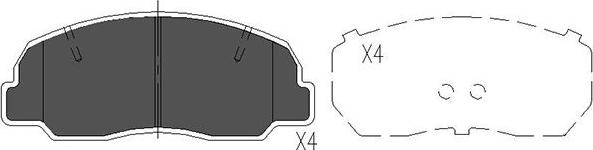 Kavo Parts KBP-1504 - Kit pastiglie freno, Freno a disco autozon.pro