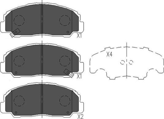 Kavo Parts KBP-1505 - Kit pastiglie freno, Freno a disco autozon.pro