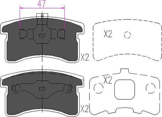 Kavo Parts KBP-1506 - Kit pastiglie freno, Freno a disco autozon.pro