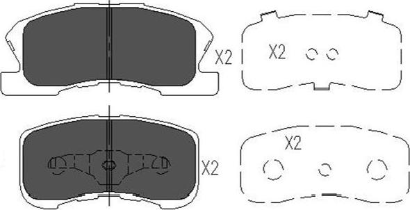 Kavo Parts KBP-1508 - Kit pastiglie freno, Freno a disco autozon.pro