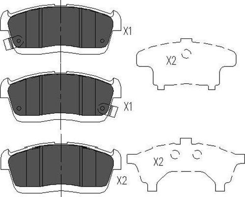 Kavo Parts KBP-1515 - Kit pastiglie freno, Freno a disco autozon.pro