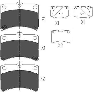 Kavo Parts KBP-1510 - Kit pastiglie freno, Freno a disco autozon.pro