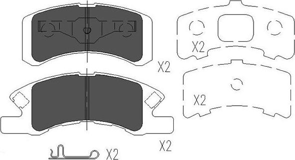 Kavo Parts KBP-1511 - Kit pastiglie freno, Freno a disco autozon.pro