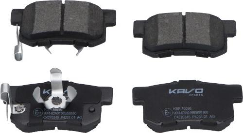 Kavo Parts KBP-10096 - Kit pastiglie freno, Freno a disco autozon.pro